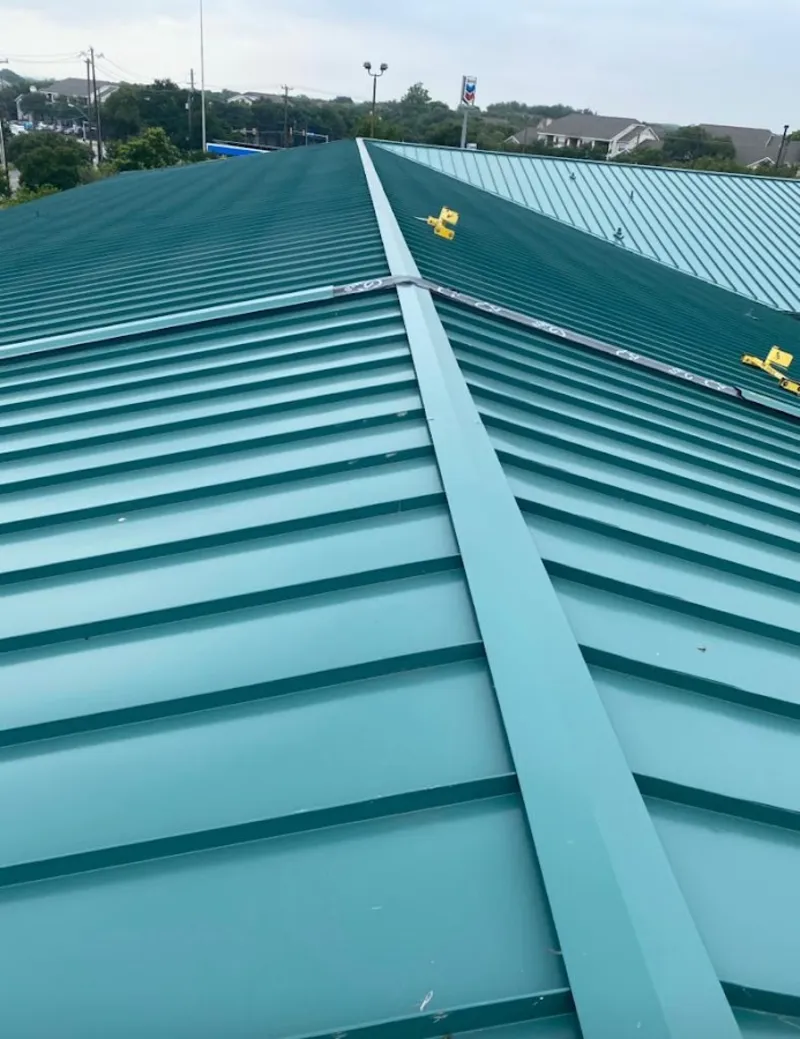 Green commercial metal roof ridge and valley for Metal Roof Repair in Los Gatos